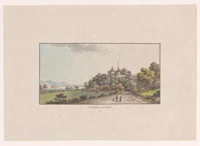 エルラッハのセルリエ城の眺め Le Chateau de Cerlier (オブジェクトのタイトル) スイスの景色（シリーズタイトル） Collection de quelques vues dessinées en Suisse d