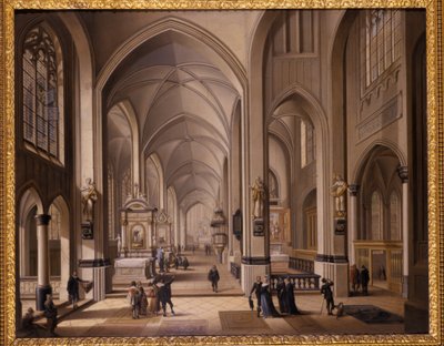 ゴシック様式の教会の内部、1787 作： Johann Ludwig Ernst Morgenstern