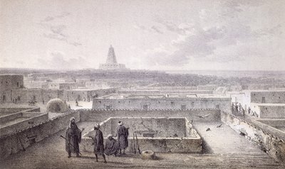 1857年に出版されたハインリッヒバースの「Les Voyages en Afrique」のTimbuktooの北側、 作： Johann Martin Bernatz