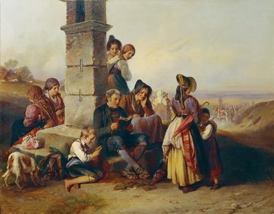 残りの巡礼者 作： Johann Matthias Ranftl