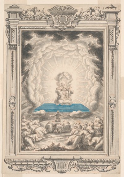 神の研究はモーセとその仲間に現れる、プレート171、Physica Sacra 作： Johann Melchior Füssli
