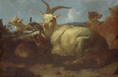 動物を見守る山羊 作： Johann Melchior Roos