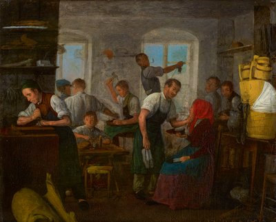 靴屋のワークショップ 作： Johann Michael Neder