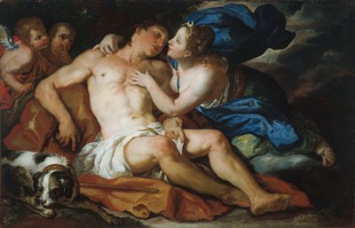 ダイアナとエンディミオン、c.1690-95（キャンバスに油彩） 作： Johann Michael Rottmayr
