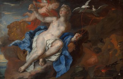 バルカンのフォージでのヴィーナスとキューピッド、1690〜95年頃（キャンバスに油彩） 作： Johann Michael Rottmayr