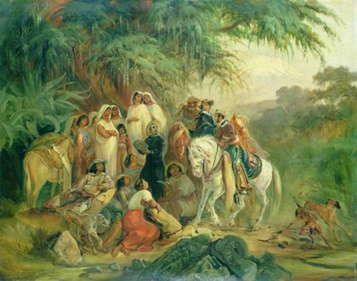 メキシコ、ピコデオリサバのフォークシーン 作： Johann Moritz Rugendas