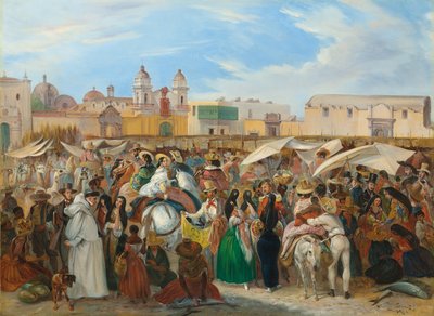 独立市場、リマ、1843 作： Johann Moritz Rugendas