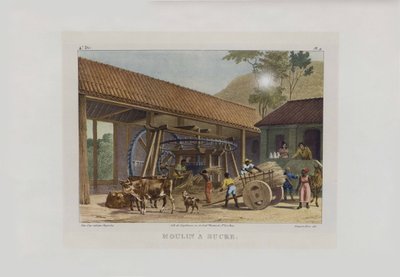 シュガーミル。 1830〜1835年のブラジルの絵のような旅から。 作： Johann Moritz Rugendas