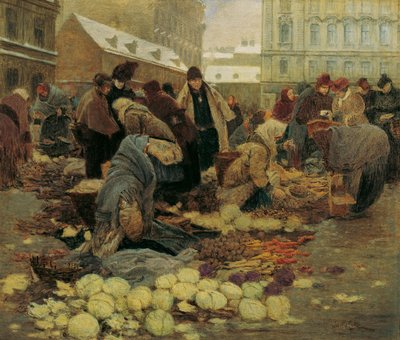 ウィーンのハイデにあるクロアチア市場 作： Johann Nepomuk Geller