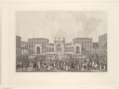 1815 年、ブリュッセルでのウィリアム 1 世の就任式 作： Johann Nepomuk Gibèle