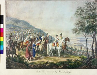 フランツ大公のベオグラード包囲戦1789年 作： Johann Nepomuk Hoechle
