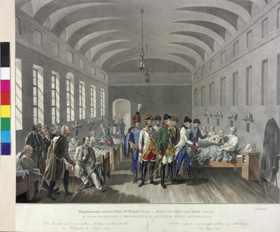 ルゴジの野戦病院での面会1789年 作： Johann Nepomuk Hoechle