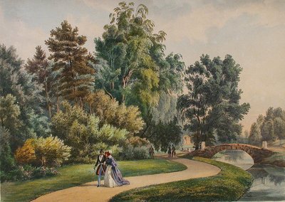 Vlakhernskoye-Kuzminkiエステート、c。 1840 作： Johann Nepomuk Rauch