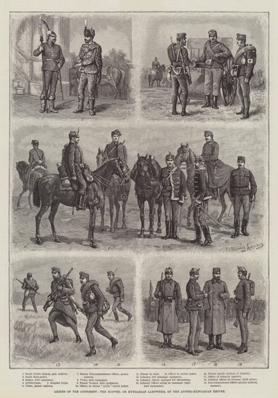 オーストリアハンガリー帝国の大陸、ホンヴェド、またはハンガリーLandwehrの軍隊 作： Johann Nepomuk Schonberg