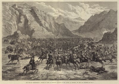 アフガニスタンでの戦争、10月24日、シャーフイでの行動における第2パンジャウ騎兵隊の担当 作： Johann Nepomuk Schonberg