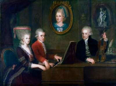 モーツァルト家、1780-1781 作： Johann Nepomuk della Croce