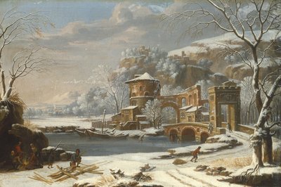 冬の風景、1674年 作： Johann Oswald Harms