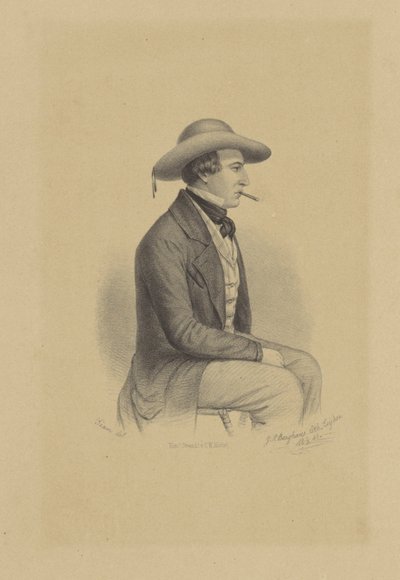 ジャン・アンリ・ド・ラート・デ・カンターの肖像 作： Johann Peter Berghaus
