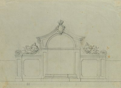アッパー ベルヴェデーレの桃園の噴水 作： Johann Peter Krafft