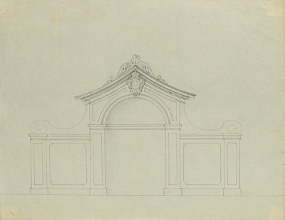 アッパー ベルヴェデーレの桃園の噴水 作： Johann Peter Krafft