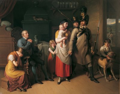 Landwehr男の別れ 作： Johann Peter Krafft