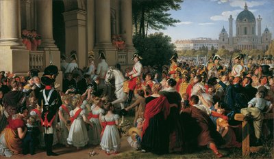 1814 年 6 月 16 日のパリ講和後の皇帝フランツ 1 世のウィーン入り 作： Johann Peter Krafft
