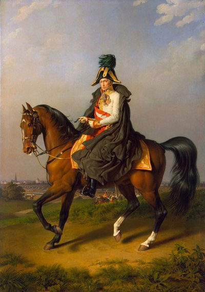 神聖ローマ皇帝フランシス 2 世の騎馬像、1768 年～1835 年、1832 年。 作： Johann Peter Krafft