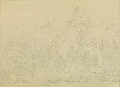村の火事 作： Johann Peter Krafft