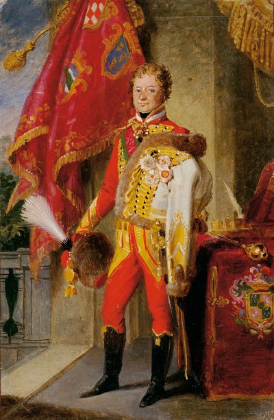 ハンガリーの制服を着たイグナーツ ギュライ フォン ナロス ネメス伯爵とナダスカ 作： Johann Peter Krafft