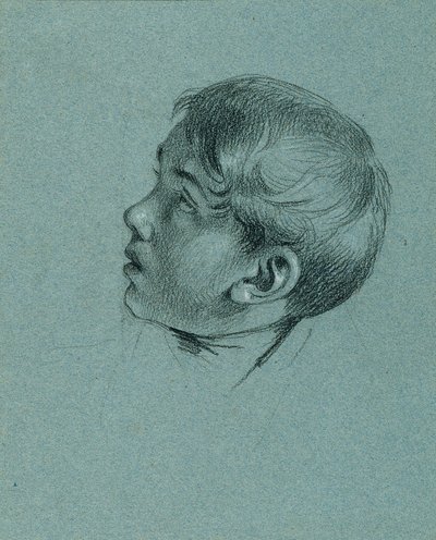 「皇帝フランツのプレスブルグからの帰還」のための少年の頭部習作 作： Johann Peter Krafft