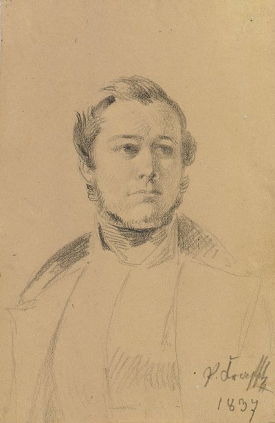 Franz Xaver Ecklの肖像研究 作： Johann Peter Krafft