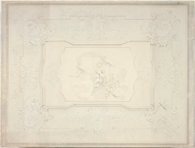 ローワー ベルヴェデーレのダイニング ルームの漆喰の天井 作： Johann Peter Krafft