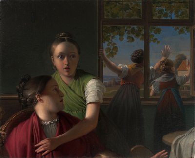 1つの部屋に4人の女の子 作： Johann Peter Krafft