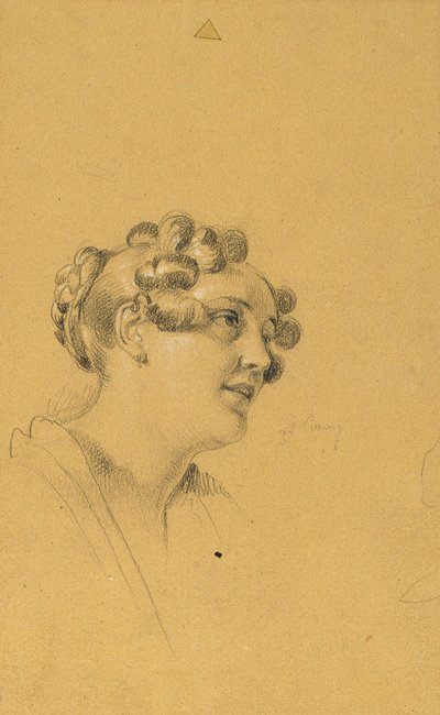 「皇帝フランツ1世の重病による皇室退位」のための女性肖像習作。 作： Johann Peter Krafft