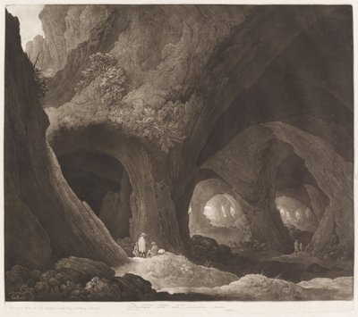巨大な洞窟の旅人 作： Johann Peter Pichler, after Guillam Dubois