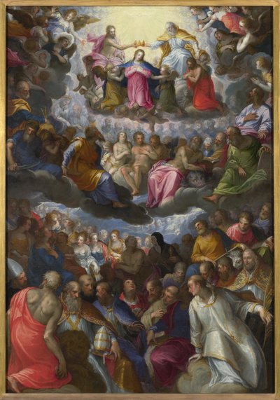 聖母の戴冠式、c。 1598 作： Johann Rottenhammer