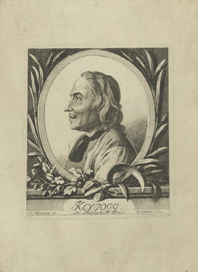 ヤコブクラインジョググジャーの肖像1718-1785、1772。 作： Johann Rudolf Schellenberg