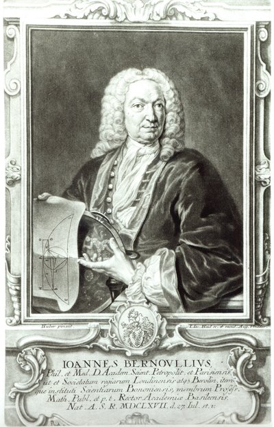 ジャン・ベルヌーイの肖像（1667-1748） 作： Johann Rudolph the Elder Huber