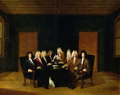 1714年9月、バーデン議会での全能者 作： Johann Rudolph the Elder Huber