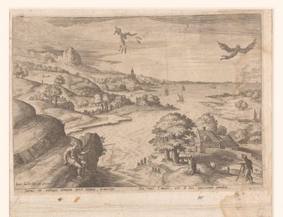 水仙のある風景 作： Johann Sadeler (I) (attributed to)