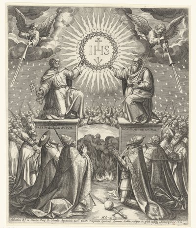 キリストのモノグラムの礼拝 作： Johann Sadeler (I)