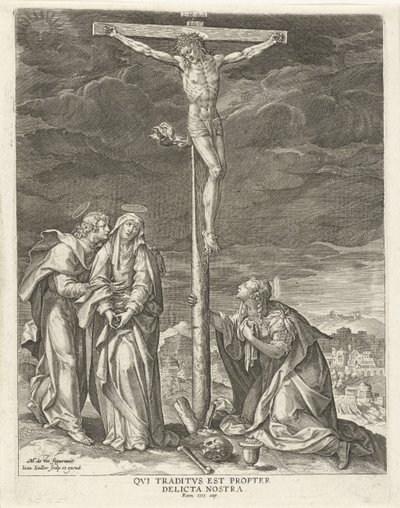 十字架上のキリスト キリストの生涯（シリーズタイトル） Evangelica Doctrinae (シリーズタイトル) 作： Johann Sadeler (I)