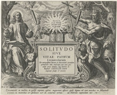 Christ en Johannes de Doper Mannelijke kluizenaars (シリーズタイトル) 孤独か隠者の人生（シリーズタイトル） Solitvdo Sive Vitae Patrvm Eremicolarum (オブジェクトのシリーズ タイトル) 作： Johann Sadeler (I)
