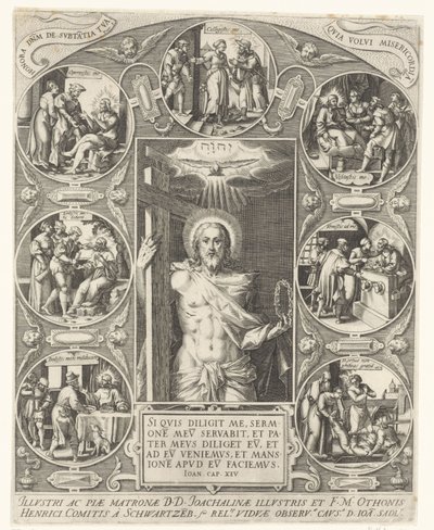 キリストと慈悲のわざ 作： Johann Sadeler (I)