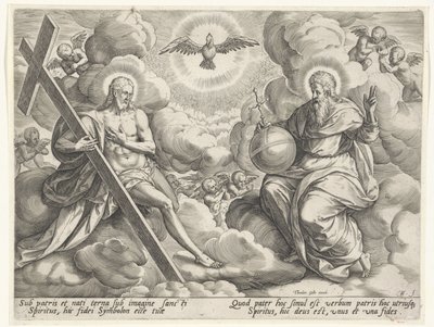 雲の中の聖三位一体 作： Johann Sadeler (I)