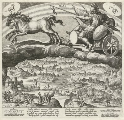 火星とその世界への影響 七つの惑星 (シリーズタイトル) Planetarum effectus et eorum in signis zodiaci (シリーズタイトル) 作： Johann Sadeler (I)