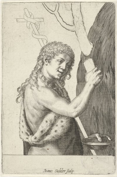 子供の頃の洗礼者ヨハネ 作： Johann Sadeler (I)