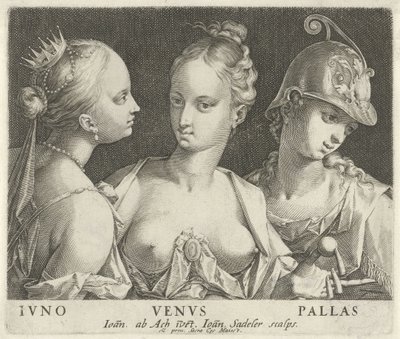 ジュノ、ヴィーナスとミネルバ Ivno Venvs Pallas (オブジェクトのタイトル) 作： Johann Sadeler (I)