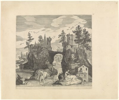 2 つの島のある風景 イタリアの風景（連載タイトル） 作： Johann Sadeler (I)