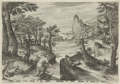 水仙 神話の情景（連載タイトル） 作： Johann Sadeler (I)